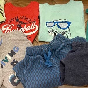 Cat & Jack Kids Short Sleeve Tees - Red and Mint